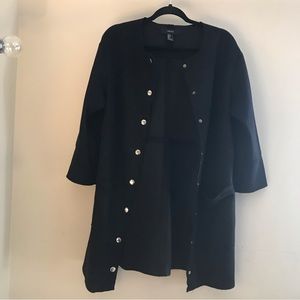 Black Coat with Golden Buttons